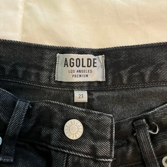 Agolde black denim shorts - Picture 2 of 4